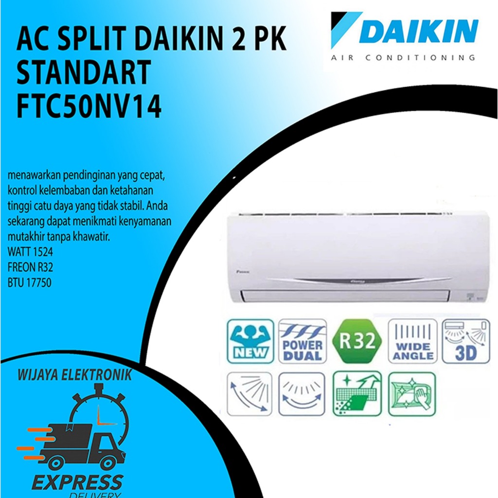 AC SPLIT DAIKIN STANDART THAILAND 2PK FTC50NV14 / DAIKIN FTC50