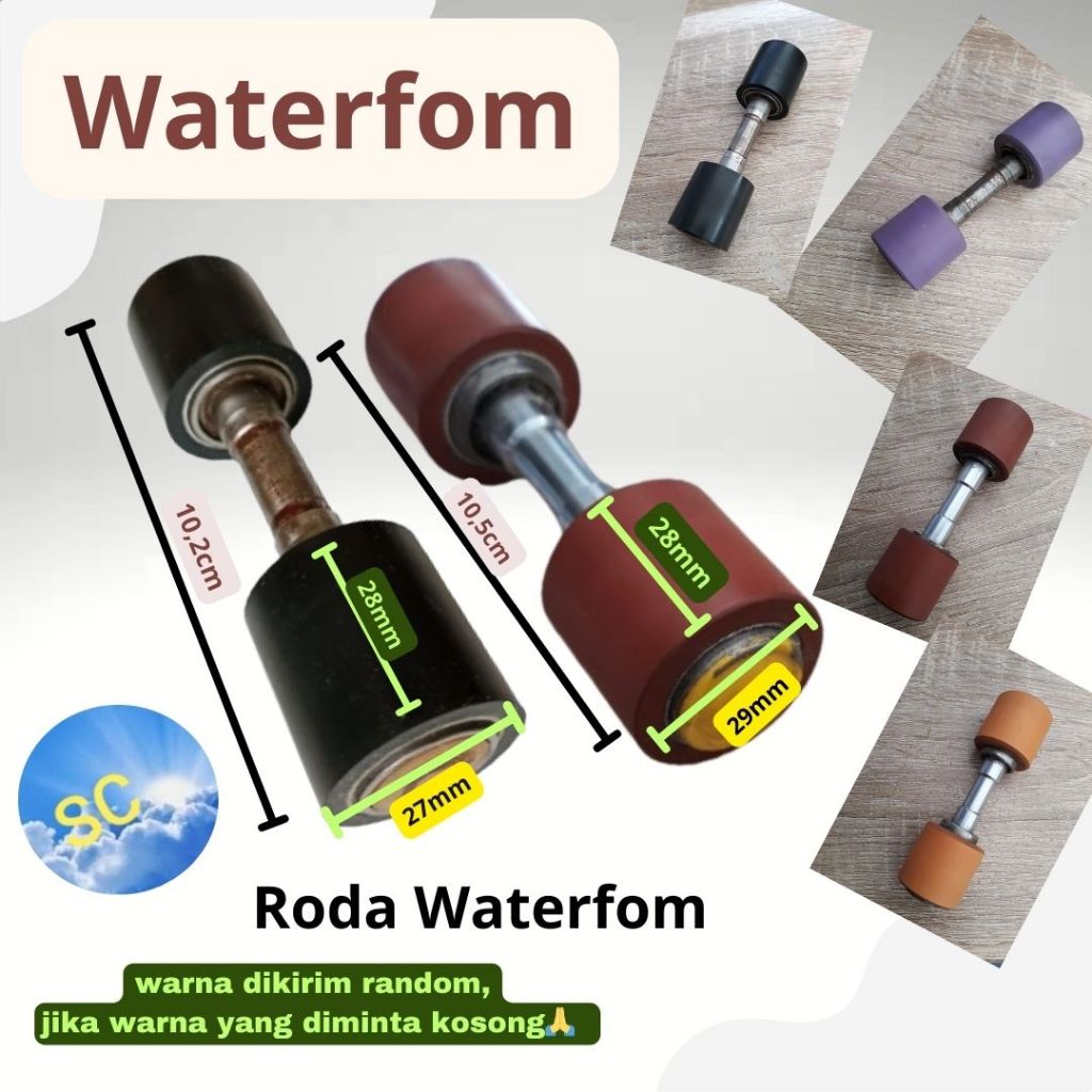 Roda waterfom pagar / roda bearing pagar /roda karet rel pagar