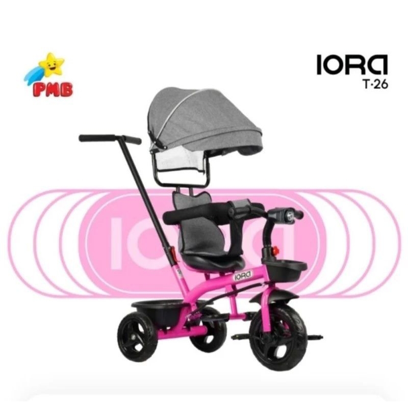 Sepeda Roda Tiga PMB IORA T11/T26 Stroller
