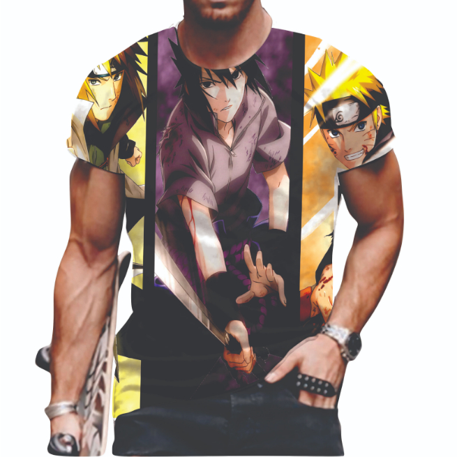 KAOS TAG THAILAND NARUTO SASUKE BATTLE AOP (ALL OF PRINT) | KAOS CARTOON KARTUN ANIME KOMIK COMIC FU