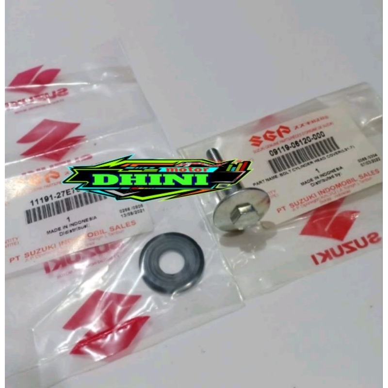 Baut cover cylinder head plus karet seal O-ring suzuki spin skywave hayate ORIGINAL SGP