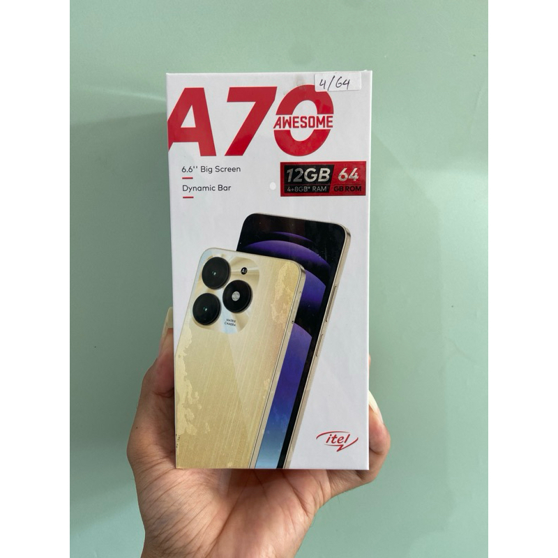 itel a70 ram 4+8/64gb