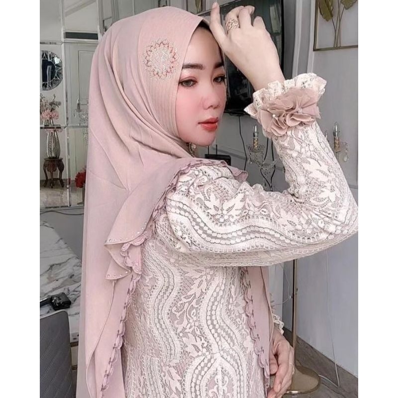 [FAESTA SYARI] GAMIS SET BRUKAT PREMIUM " AZURA "  by Faesta syari