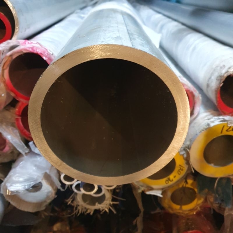 Pipa Alumunium / Aluminium 6063 OD 165 mm x ID 139.6 mm Tebal 12.7 mm Harga panjang per 10 cm • 15 c