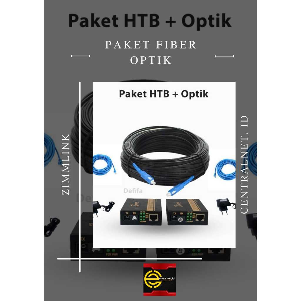 Paket Converter HTB Zimmlink+Kabel 150 M(A+B Sepasang Siap Pakai)