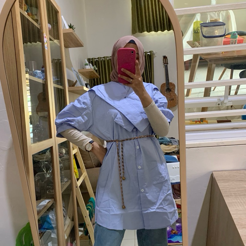 [Part 4] Baju Pendek Wanita Import Lucu Kemeja Pendek Wanita Mini Dress Bangkok Oversize Baju bangko