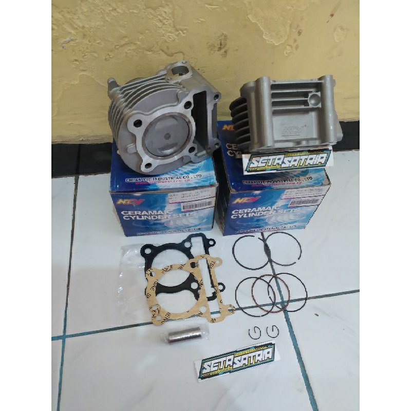 blok mio  58,5 + pinston set original ncy pnp mio sporty mio smile tanpa coak crankcase