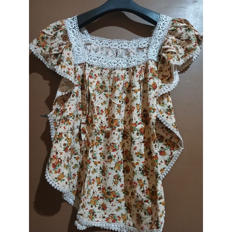 atasan//renda//katun//bunga2//baju//wanita//blouse