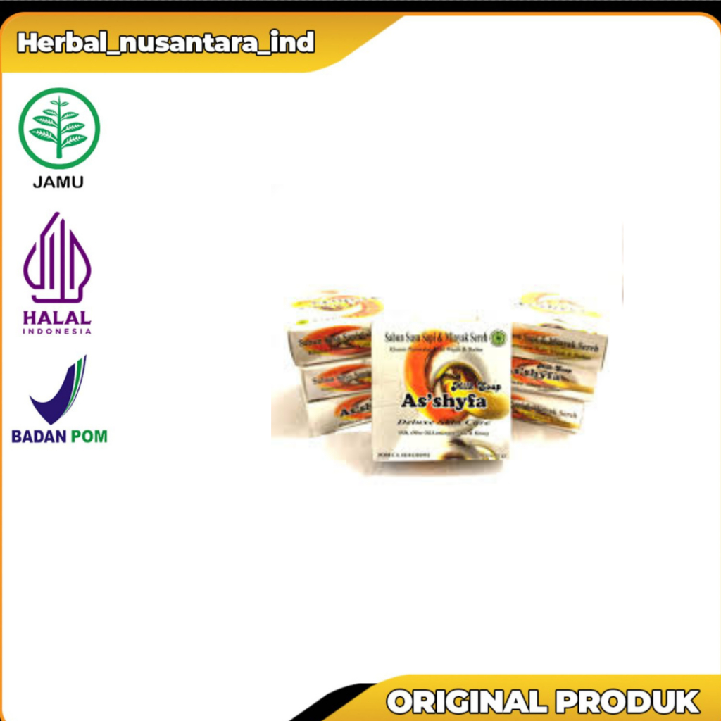 MILK SOAP AS'SYIFA ORIGINAL 80 GRAM | SABUN SUSU SAPI DAN SEREH MELEMBUTKAN DAN MEMUTIHKAN KULIT