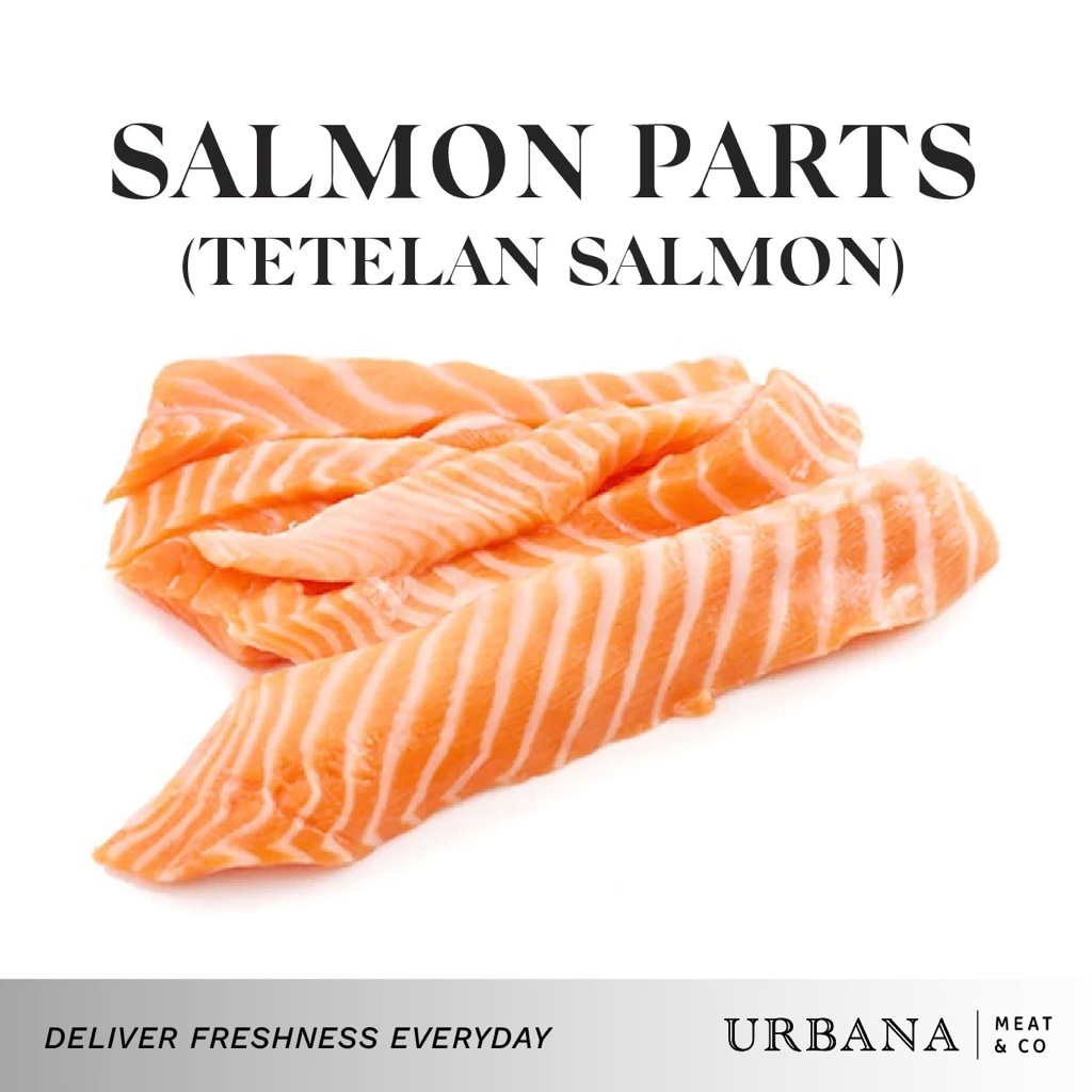 

Tetelan Salmon tanpa duri - Salmon Parts/Potongan salmon fresh, premium, import