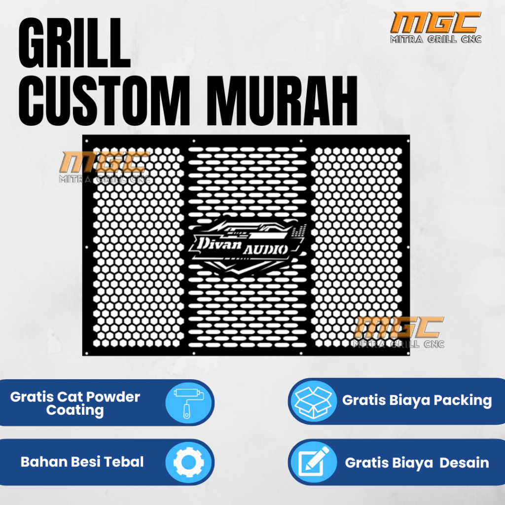 Grill Sound Costum Line Array 15in Tutup Box Sound System - GRATIS DESAIN