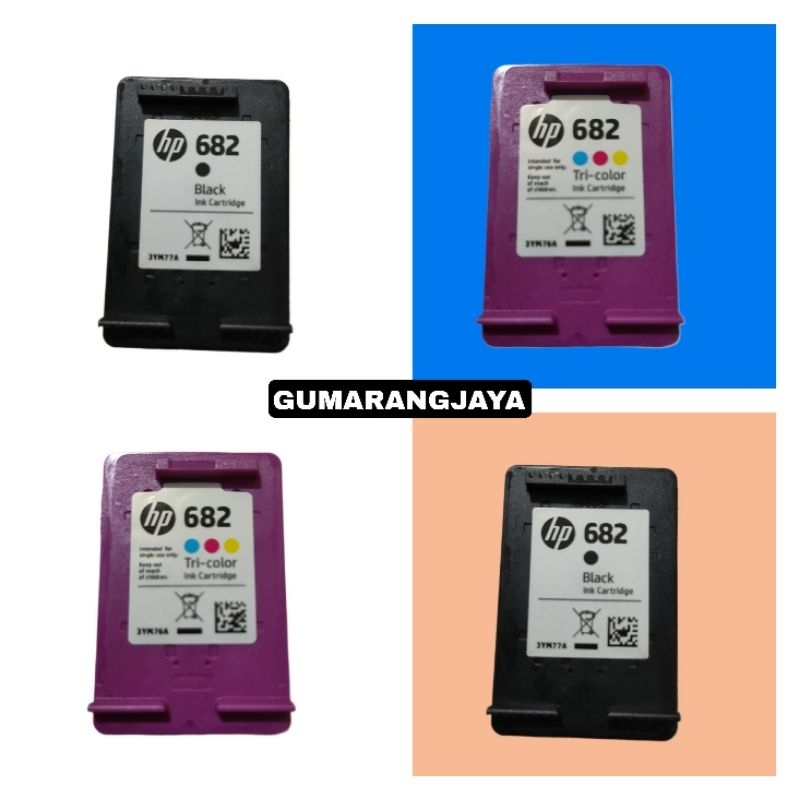 TINTA BEKAS HP 682 COLOUR ORIGINAL NEW