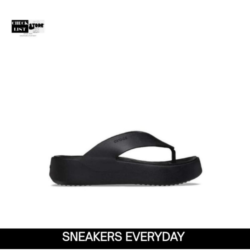 CROCS GETAWAY PLATFORM FLIP ORIGINAL 100% (WOMEN) 209410-001 BLACK