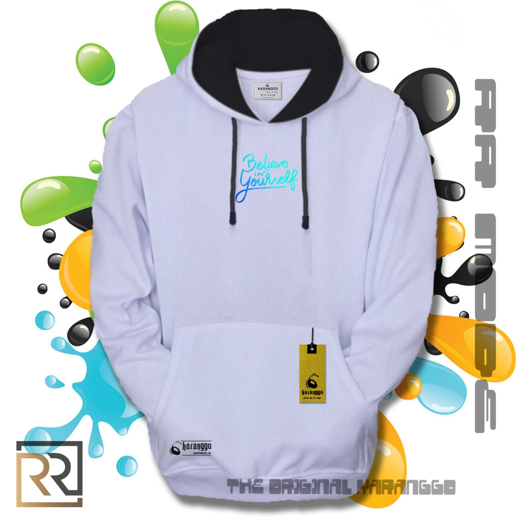 Hoodie Preium Pria Dan Wanita Warna Putih Original BramdDistro