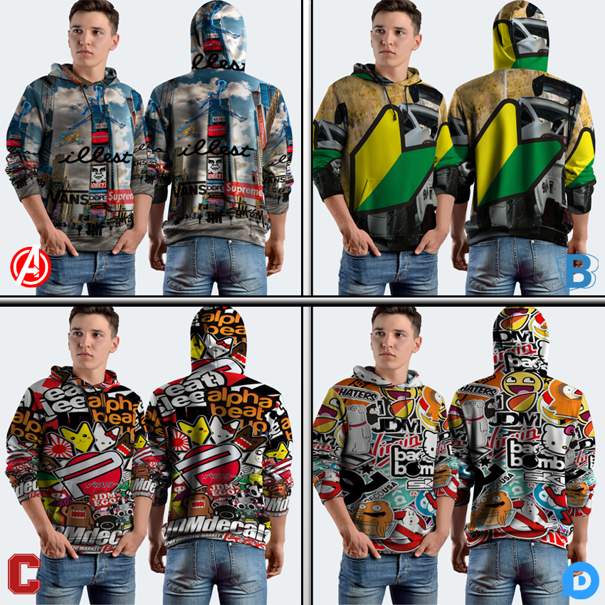 Jumper Hoodie JDM Hoodie Pullover Fullprint Bahan Polyester Jersey | JDM-2409501