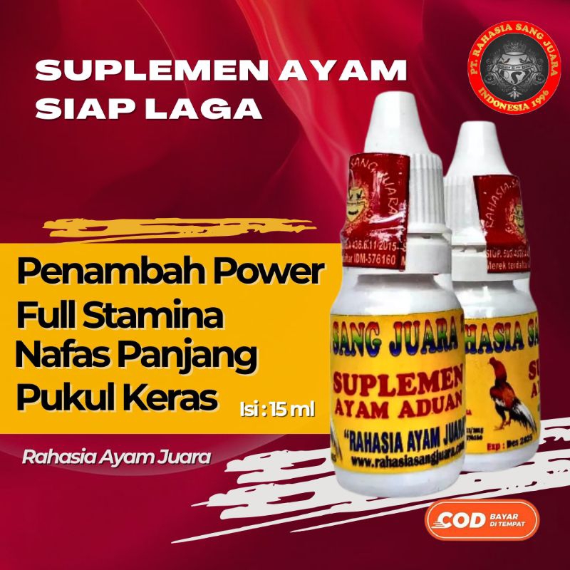 SUPLEMEN AYAM ADUAN FIGHTER PUKUL KERAS || DOPING AYAM ADUAN 15 ml - Rahasia Sang Juara
