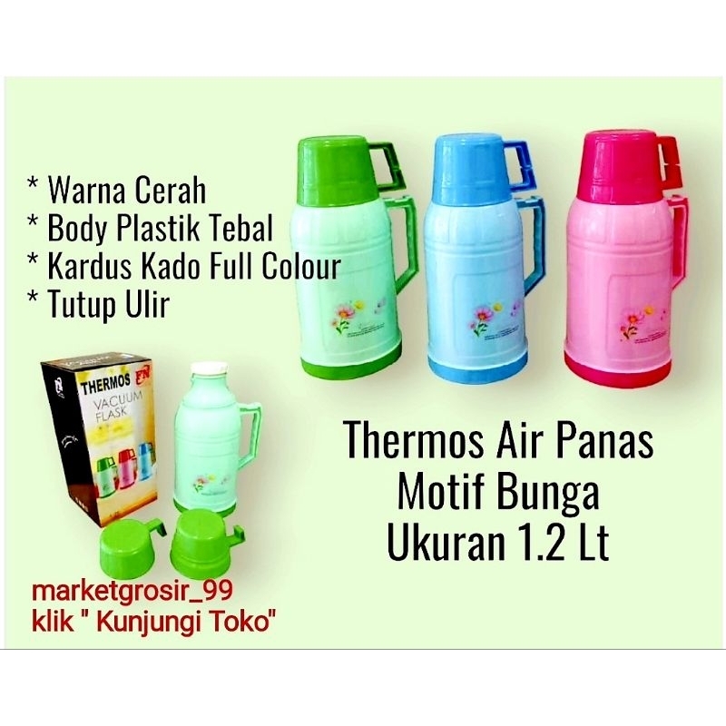 Thermos Air Panas 1.2lt Motif Bunga (Fn)