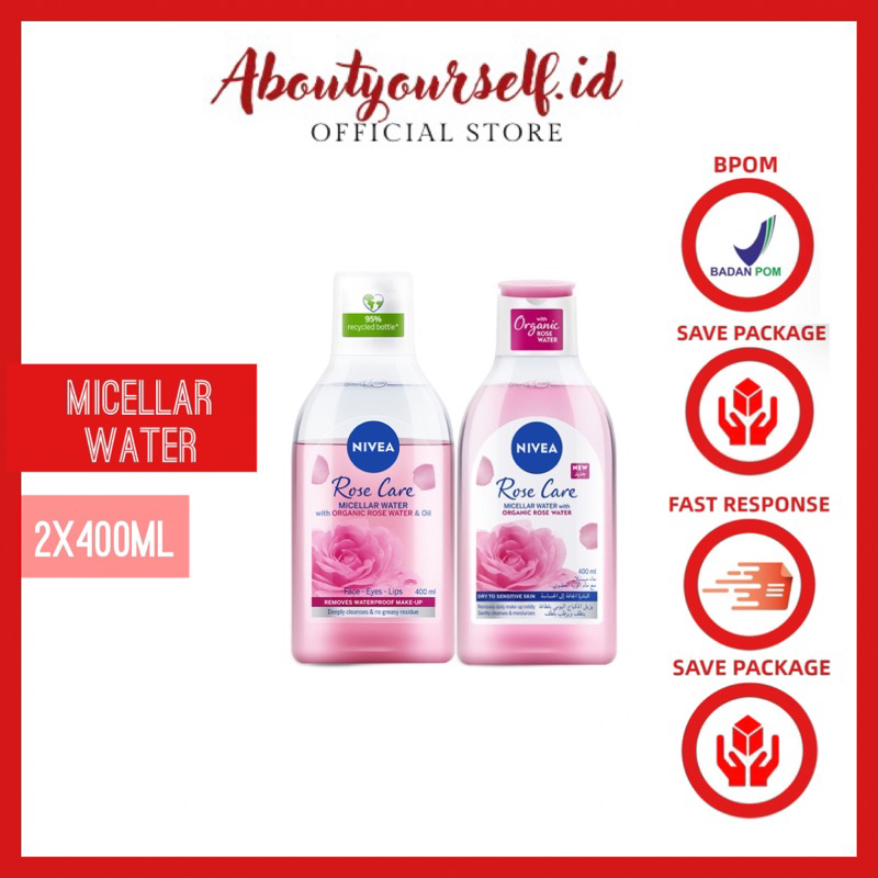 micellar micelar water nivea 400ML - pembersih make up - miselar water - nivea micelar micellar wate