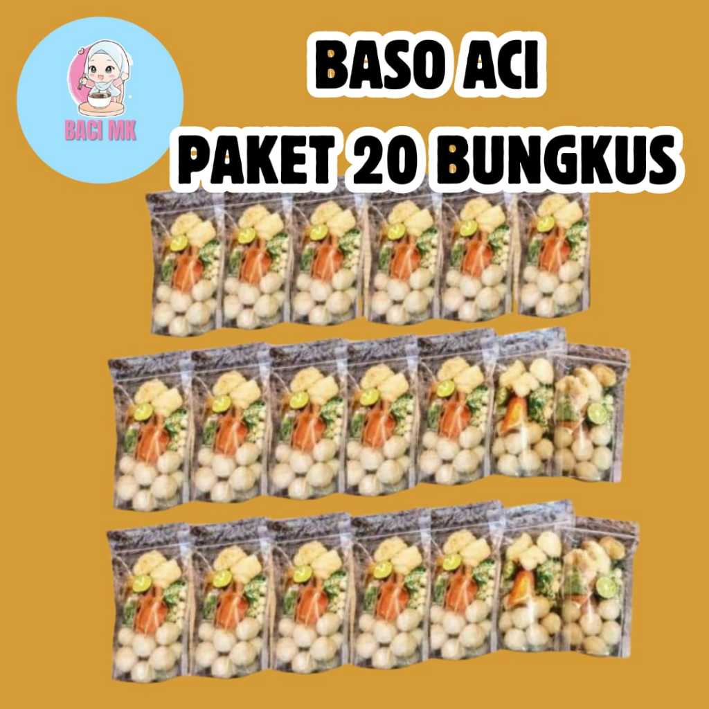 

[PAKET JURAGAN] 20 BUNGKUS BASO ACI INSTAN MK SNACK