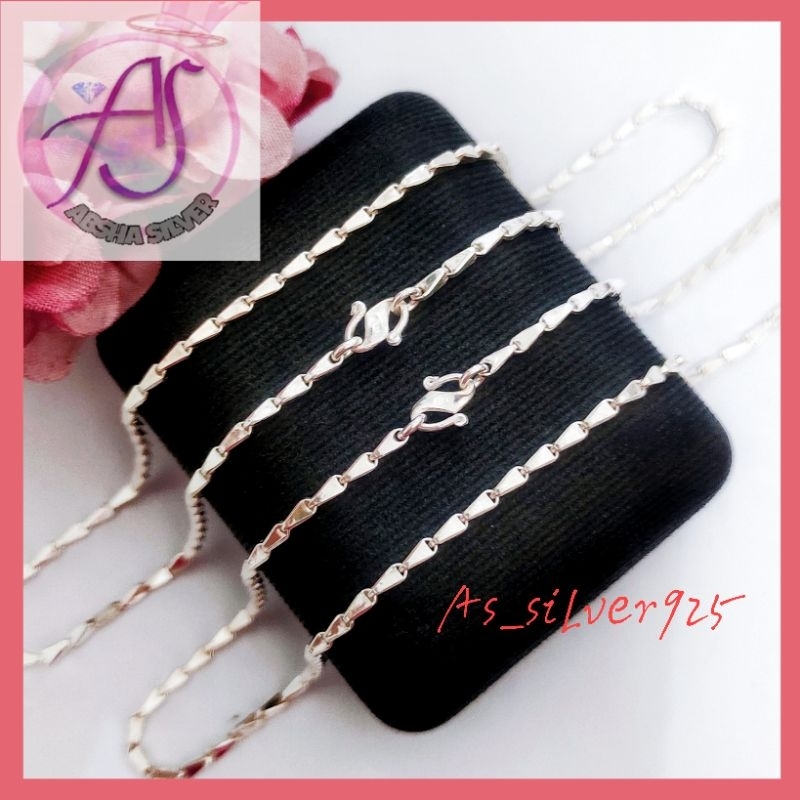 KALUNG PERAK ANAK RANTAI PADI HAND MADE ASLI PERAK 99.9%