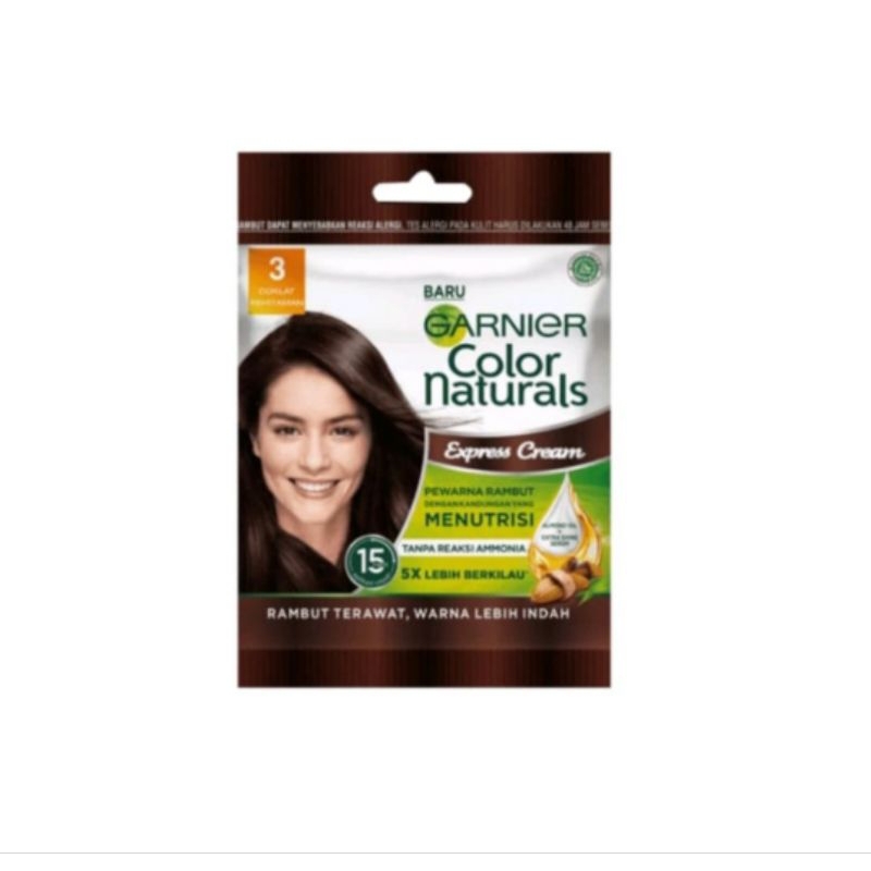 GARNIER COLOR NATURALS CAT RAMBUT NO 3 COKLAT KEHITAMAN SHACET