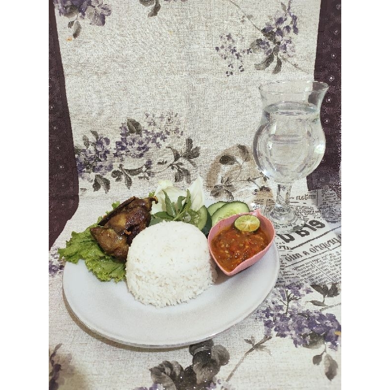 

Nasi+ ampela hati penyetan