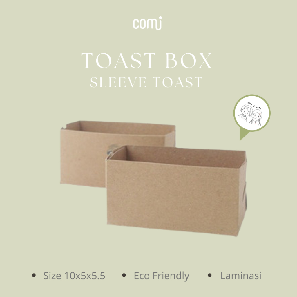 

Sleeve Toast - Box Toast - Box Sandwich - Kraft Box Roti -Kardus Toast - Comi Official Store