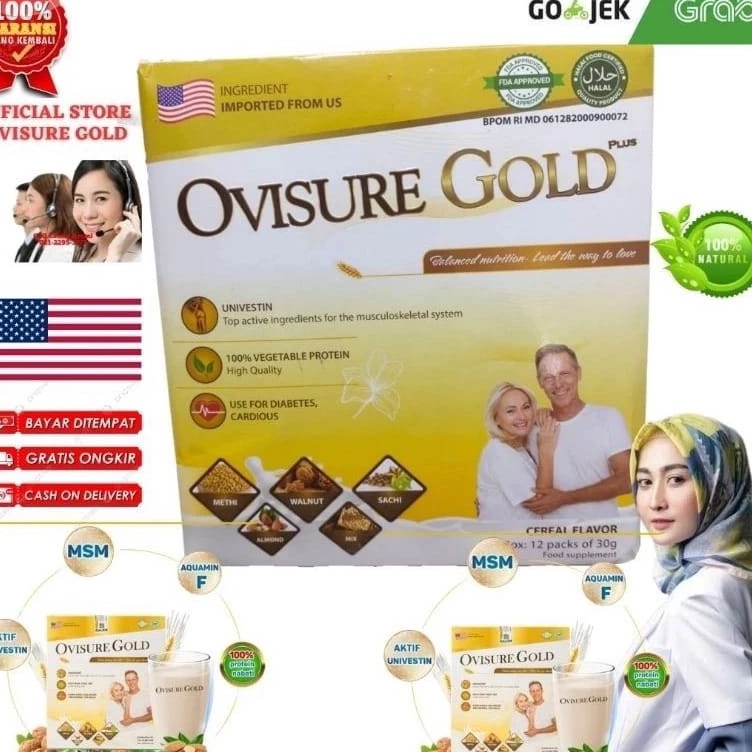 

Produk Ekslusif PROMO Ovisure Gold Milk Original USA 12Sachet Susu Tulang Sendi Mencegah Osteoporosis Pengroposan Tulang Susu Ovisure Gold Original