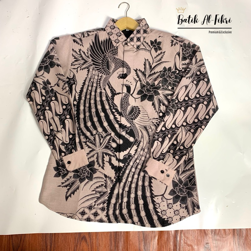 Kemeja batik slimfit bahan dolby premium exclusive warna salem