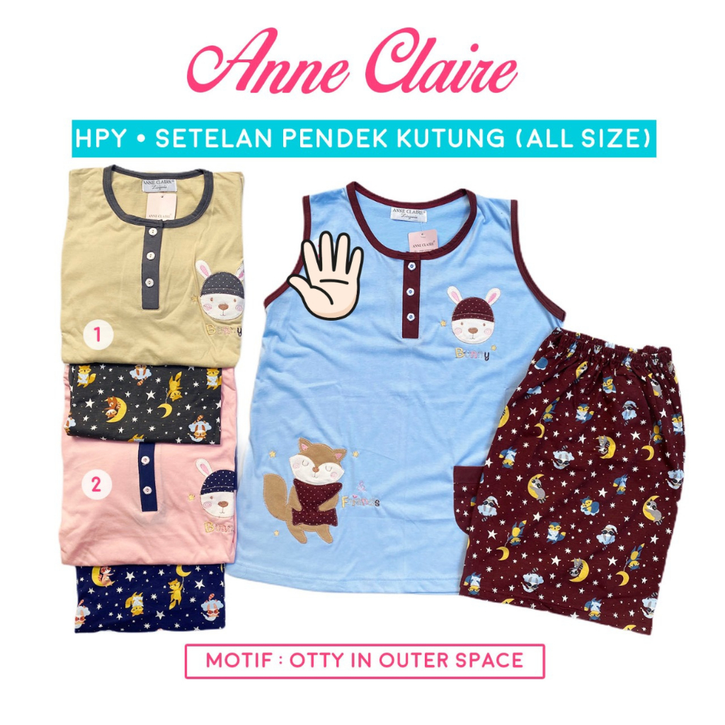 Setelan HPY Kutung - Celana Pendek Anne Claire All Size Dewasa