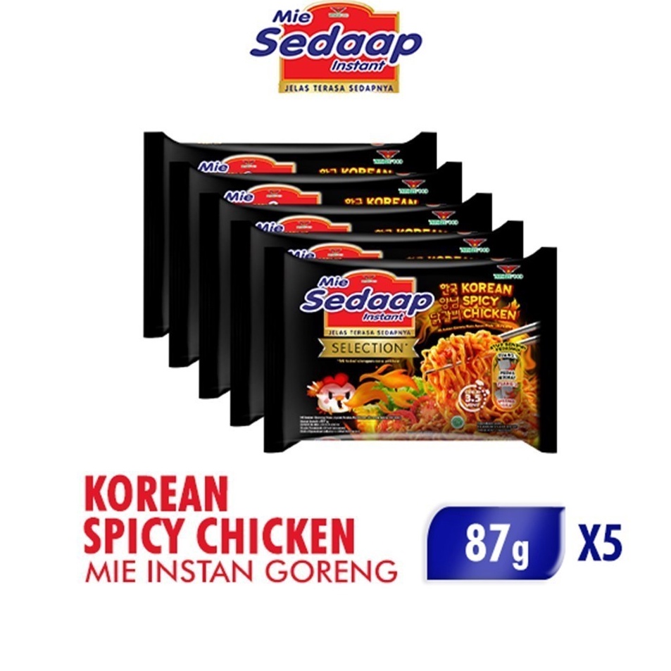

Harga lebay Sedaap Mie Instan Korean Spicy Chicken Bag 87 gr x5