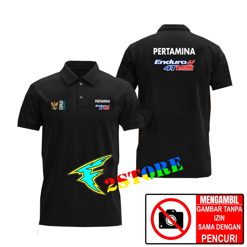 Baju Kaos Tshirs Kerah Model Baju Kerah PERTAMINA ENDURO 4T RACING F2ASTORE