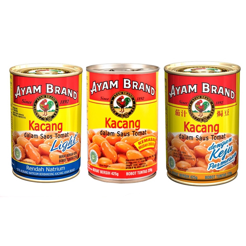 

Lagi murah AYAM BRAND BAKED BEANS 425 GR KACANG SAOS TOMAT LIGHT ORIGINAL TOMATO