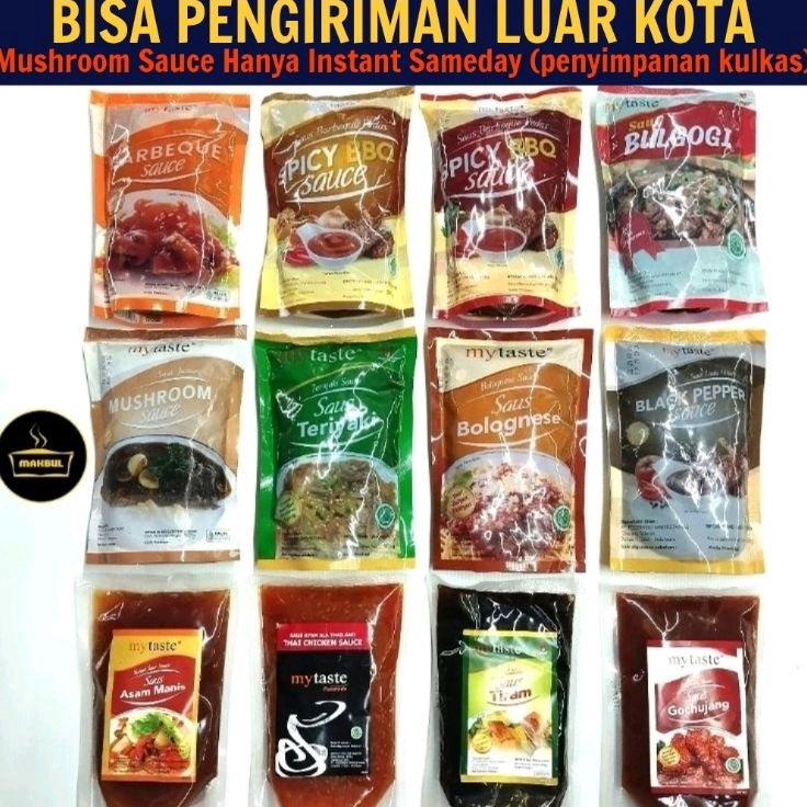 

Ekstra benefit Mytaste My Taste Barbeque Bolognese Thai Chicken Asam Manis Black Pepper Bulgogi Mushroom Teriyaki Gochujang Sauce Saus 5gr