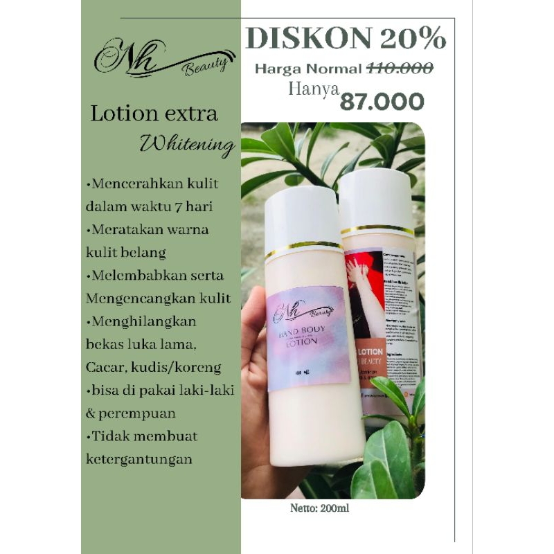 HANDBODY LOTION PEMUTIH BADAN| Nh beauty 200 ML