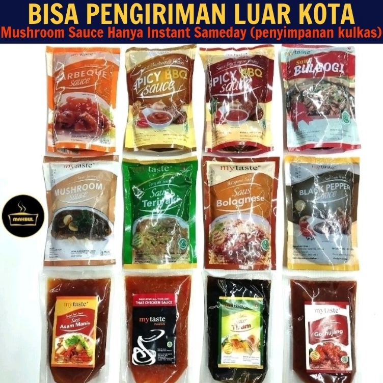 

Untuk Anda Mytaste My Taste Barbeque Bolognese Thai Chicken Asam Manis Black Pepper Bulgogi Mushroom Teriyaki Gochujang Sauce Saus 5gr