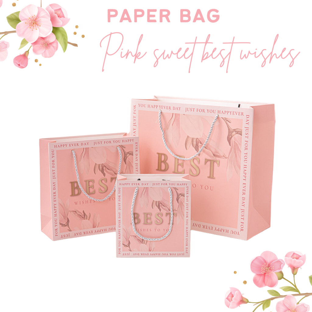 

Paper Bag Pink Sweet Best Wishes