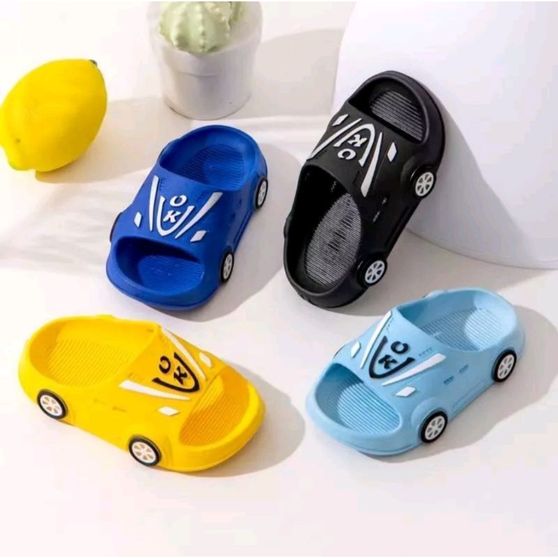 Sandal Anak Selop Karet (Sandal Cars Import Anak LakiLaki)