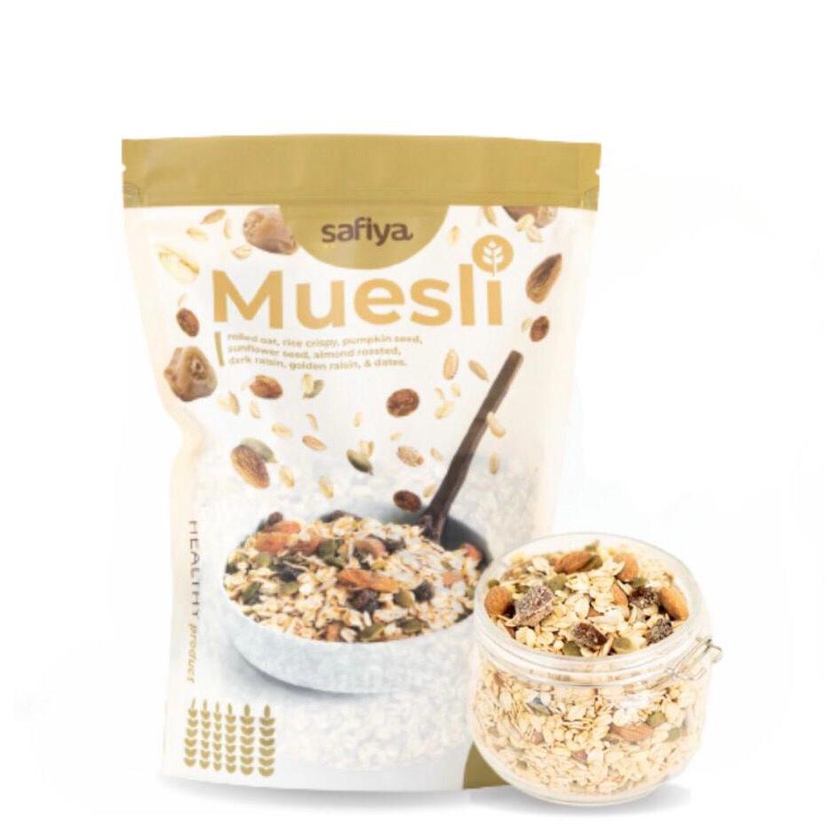 

Top Seller Muesli Muesly Muesli Safiya Muesli Dried Fruit Mix 1 KG Safiya Sereal Makanan Ringan Sereal Diet Sehat Alami Oatmeal