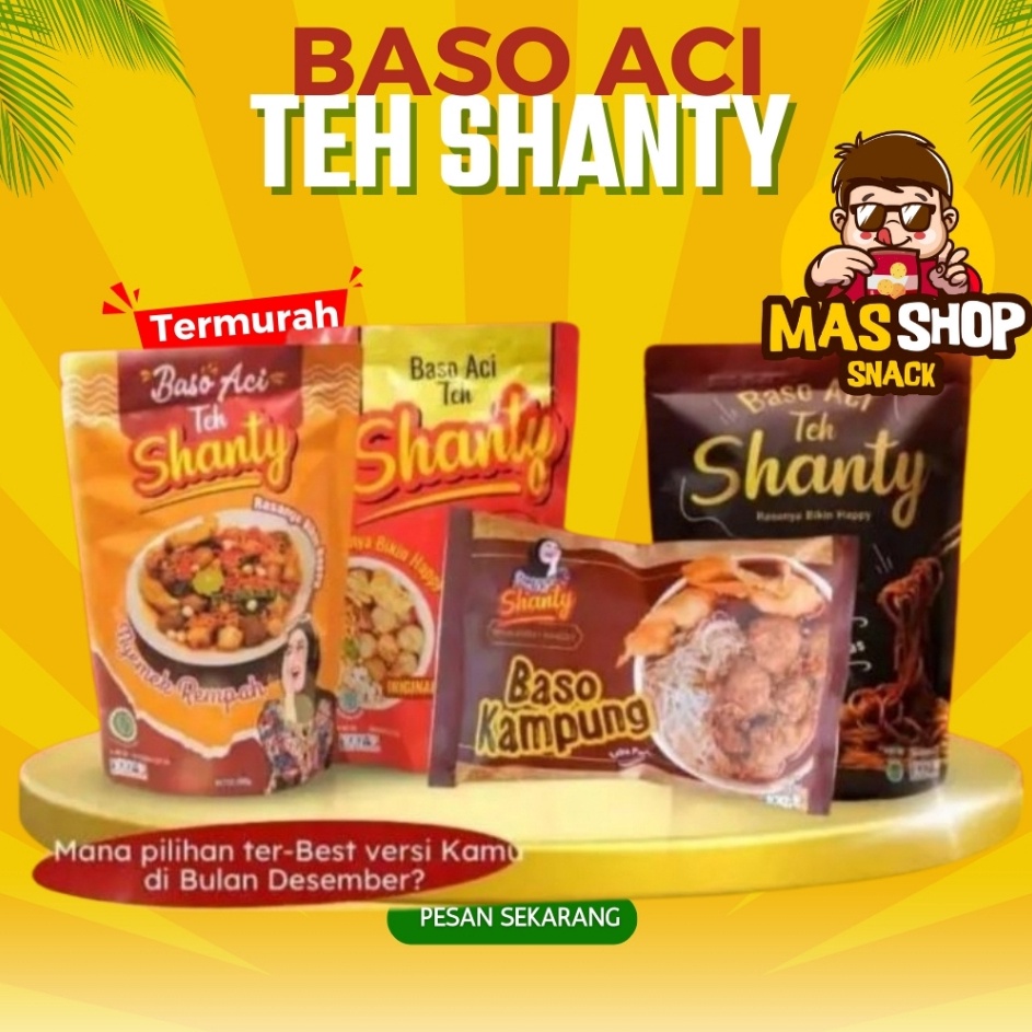 

Terjangkau BOCI TEH SHANTY Tulang Rangu Baso Aci Teh Shanty ORIGINAL pedas terasi Baso Kampung Bakso Aci Teh Shanty Boci cabe tabur
