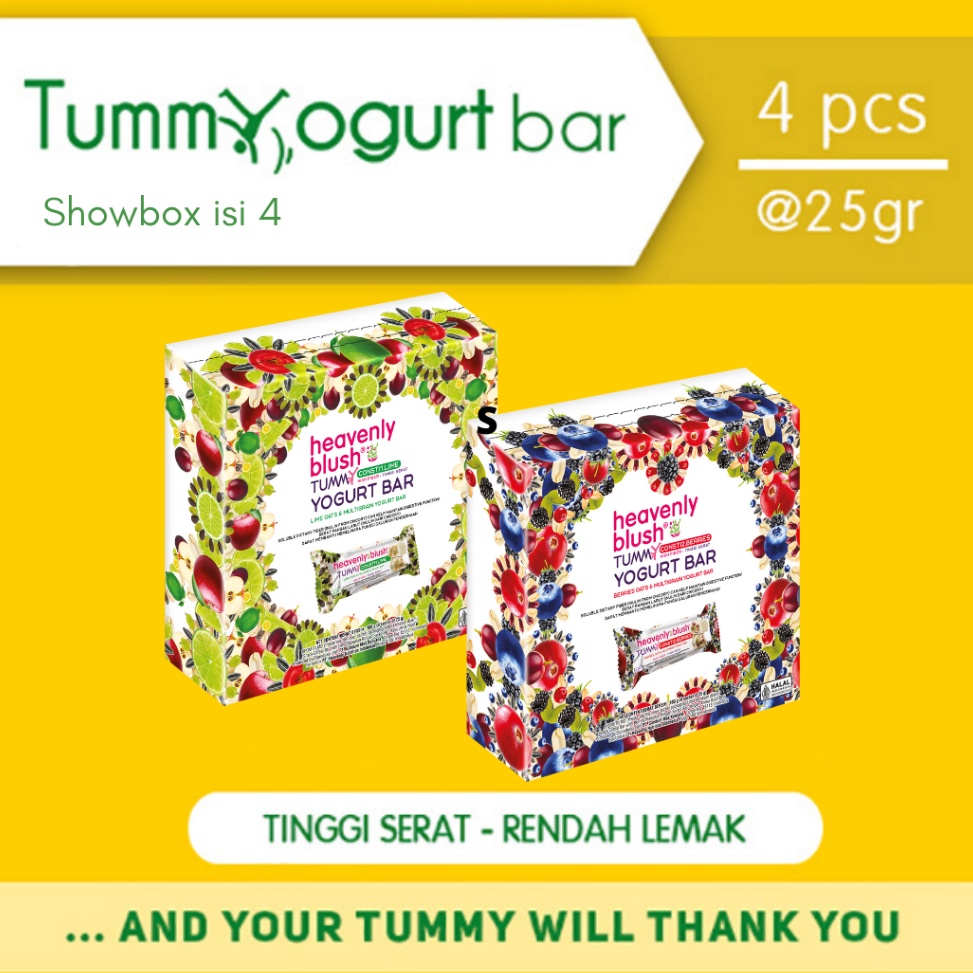 

Kepoin aja Heavenly Blush Tummy Yoghurt Bar Showbox isi 4 pcs 25gr x 4pcs