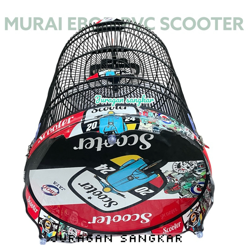 SANGKAR KANDANG MURAI EBOD PVC DECAL SCOOTER