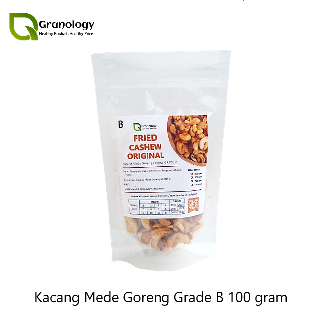 

Kacang Mede Goreng Original Tawar / Fried Cashew Nut Original (GRADE B) - 100 gram