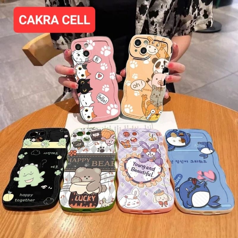 Case Wavy Happy Bear SAMSUNG A05 A05S A15 A25 A14 A24 A34 A54 A02 A02S A03 A3S A03 Core A04 A04S A13 5G A04E A04 Core A13 4G A23 A33 A53 A73 A12 M12 A22 4G A32 4G A72 A11 A21S A31 A51 A71 A10 A20 A30 A50 A30S A50S A70 A10S A20S Casing Silikon Softcase