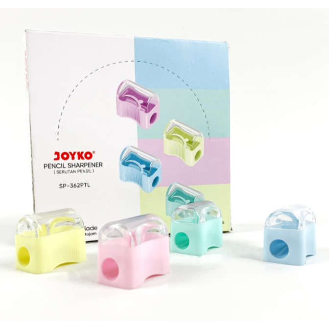 

[1 PACK ISI 24 PCS] Joyko Sharpener Rautan Pensil Roti Warna Pastel SP-362PTL