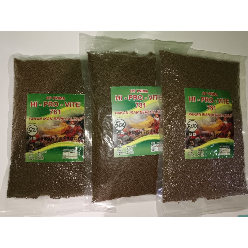 PAKAN PELET IKAN HIAS KOI,KOMET, KOKI, LELE, NILA,GURAME HI-PROVIT 781