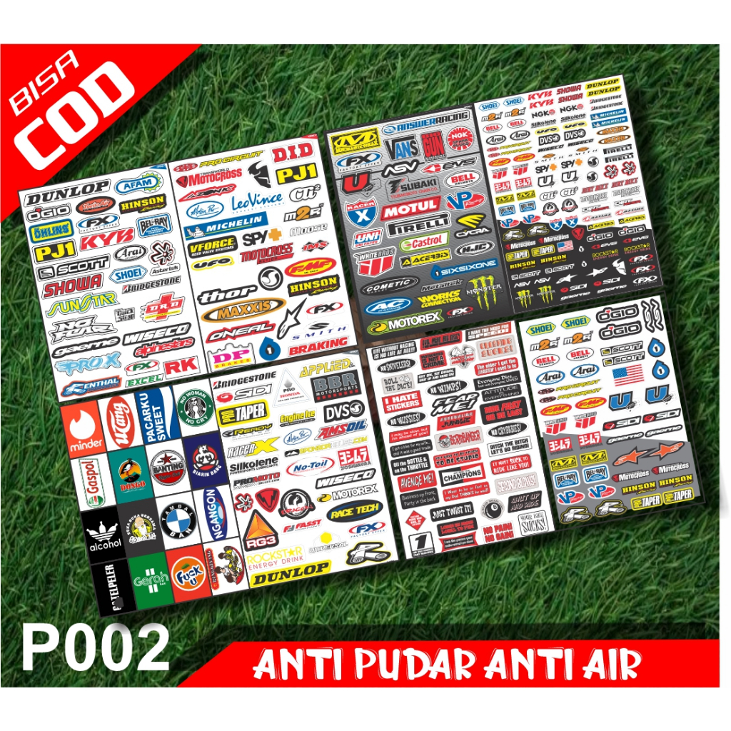 

Stiker Racing Pack Vinyl Hologram Stiker Sponsor Stiker Viral Stiker Kata Kata Stiker Helm Stiker Motor