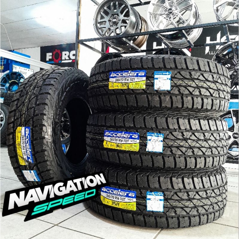 Ban Semi Cangkul R16 265 70 Merek Accelera Omikron A/T 265 70 R16 Free Pasang dan Balancing Ditoko