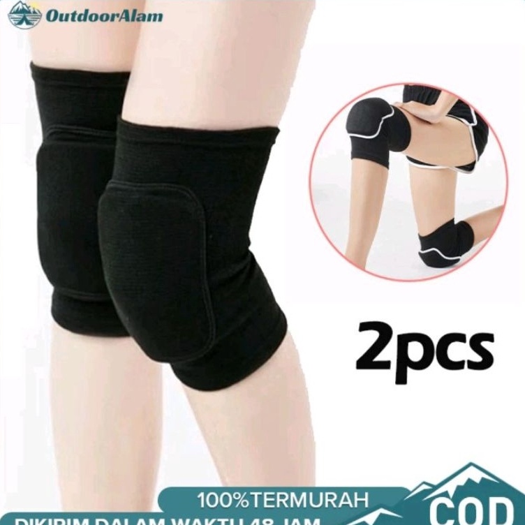 KODE I3S4 Knee Busa Lutut Kneepad Deker Decker Brace Sepasang Pelindung Main Futsal Sepak Bola Volly