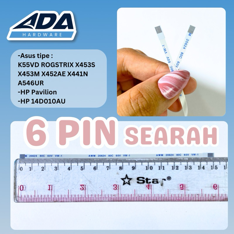 Kabel Flexible SWITCH POWER  6 Pin K55VD ROGSTRIX X453S X441N Searah Kabel Fleksibel Power ON OFF La
